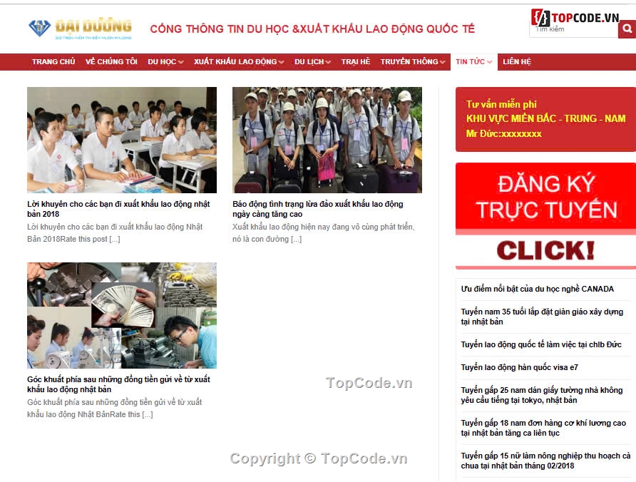 tư vấn du học,xuất khẩu lao động,môi giới việc làm,Sharecode Website Tư Vấn Đăng Ký Du Học Xuất Khẩu